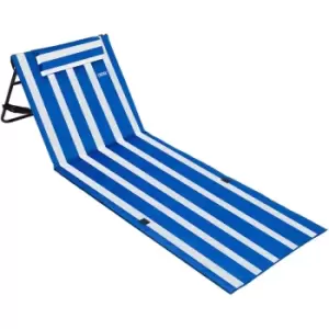 Image of Detex - Beach Mat with Backrest 160cm x 54cm Blau Weiß (de)