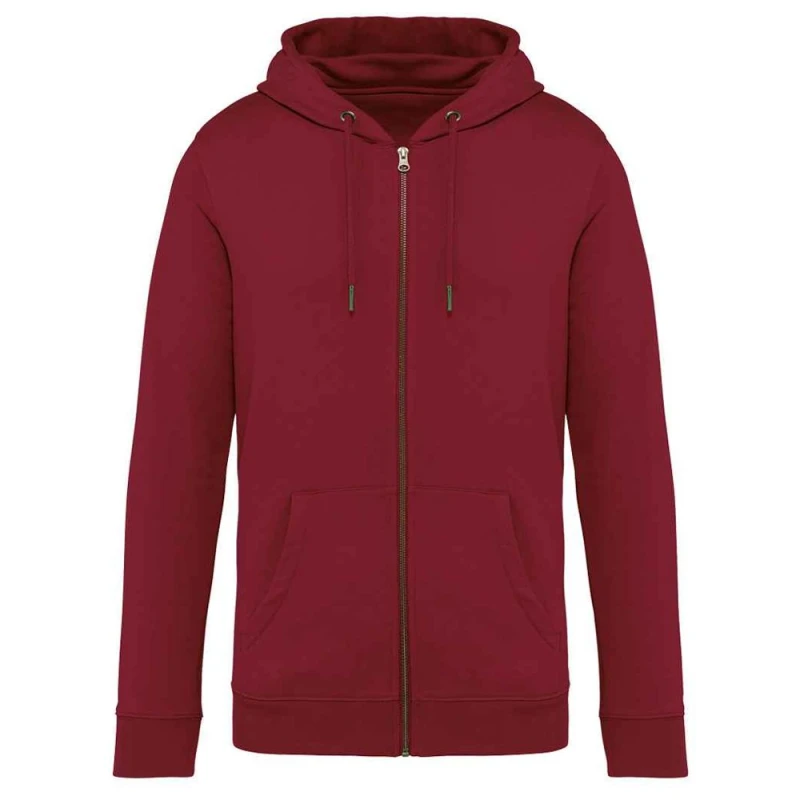 Image of Native Spirit Mens Full Zip Hoodie in Red Size: 2XS Red Male 2XS