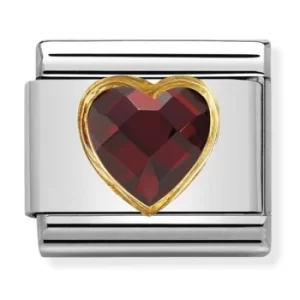 Image of Nomination CLASSIC Gold Red Heart Charm 030610/005