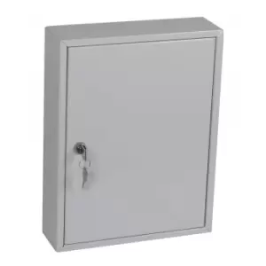 Image of Phoenix KC Series Steel Key Cabinet Safe with 42 Hooks and Key Lock - Light Grey