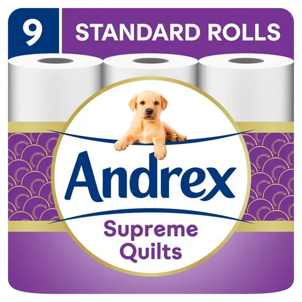 Image of Andrex Supreme Quilts 9 Toilet Rolls