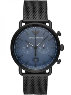 Image of Emporio Armani Aviator AR11201 Men Mesh Bracelet Watch