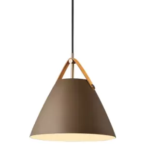 Image of Strap 27cm Dome Pendant Ceiling Light Beige, E27