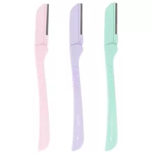 Image of Brushworks Precision Eyebrow Razor - Pastel (Pack of 3)