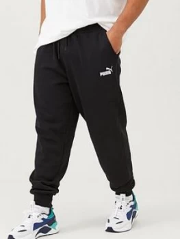 Image of Puma Plus Size Mens Essentials Logo Pants - Black