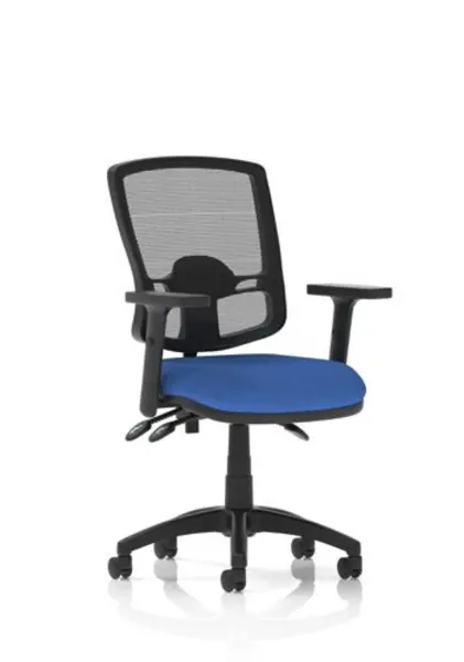 Image of Eclipse Plus III Deluxe Mesh Back With Blue Seat With Height Adjustable Arms