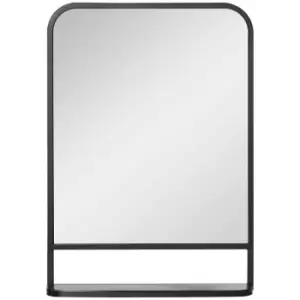 Image of HOMCOM Rectangle Wall Mirror With Shelf 70 X 50 Cm For Living Room And Bedroom