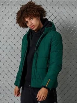 Image of Superdry Sports Padded Jacket - Pine, Pine, Size XS, Men