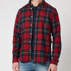 Image of Barbour Tartan Mens 9 Tailored Shirt - Crimson - M