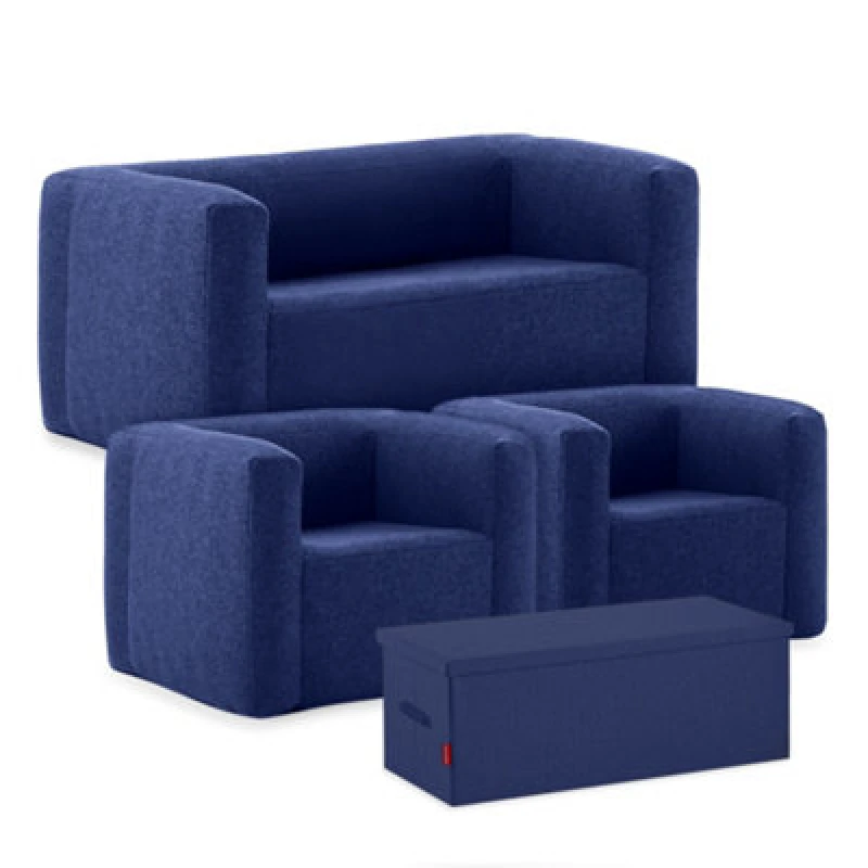 Image of Wave Spas Wave Spas Wave Inflatable Lounge Chair & Double Sofa Set in Navy Navy One Size Unisex 5061039897820