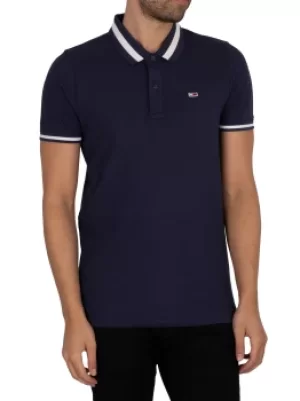 Image of Tipped Stretch Polo Shirt
