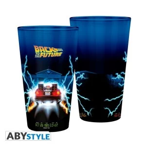 Image of Back To The Future - Delorean Large Glass