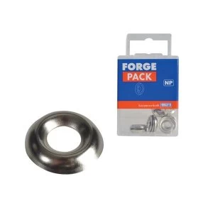 Image of ForgeFix Screw Cup Washers Nickle Plated No. 10 Forge Pack 20