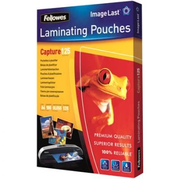 Image of Fellowes Laminating Pouch A4 250micron Pack of 100 Capture