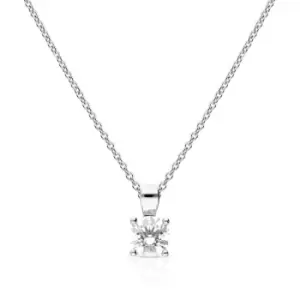 Image of Diamonfire Silver Zirconia 0.75ct Four Claw Solitaire Necklace