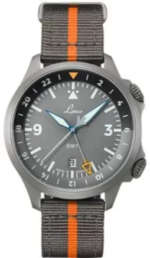 Image of Laco Watch Pilot Frankfurt GMT Grau