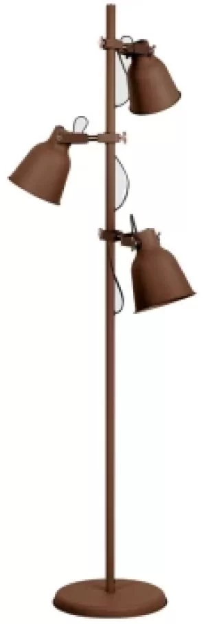 Image of Legend Triple Light Floor Lamp, Corten, Copper, White, E27