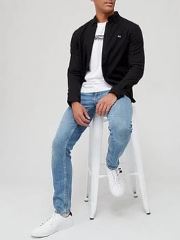 Image of Tommy Jeans Stretch Oxford Shirt - Black Size M Men