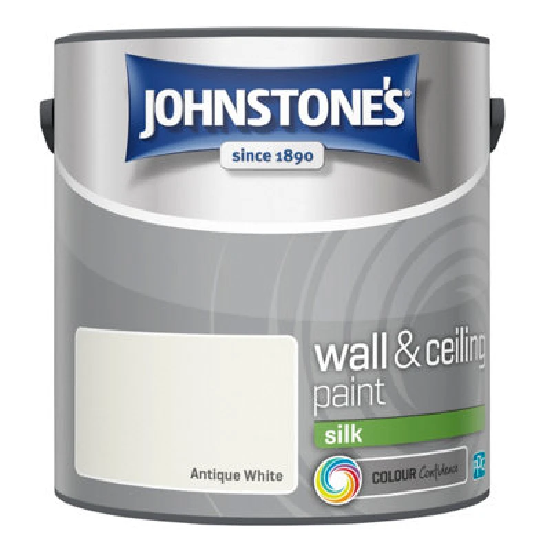 Image of Johnstone's Wall & Ceilings Antique White Silk Paint - 2.5L