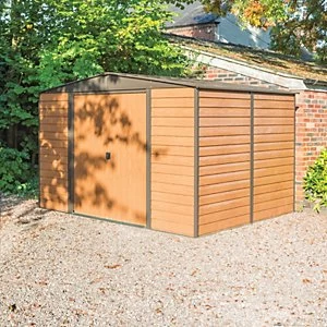 Image of Rowlinson Woodvale Metal Apex Shed without Floor 10 x 8 ft