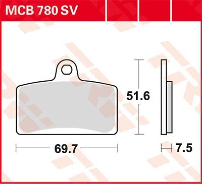 Image of TRW Lucas Brake pad MCB780