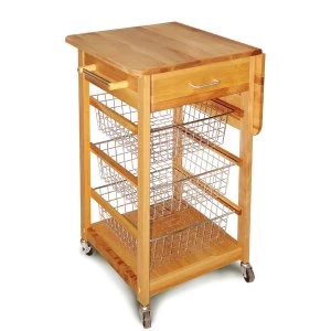 Image of Catskill by Eddingtons Single Drop Leaf Kitchen Basket Trolley