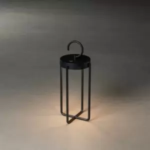 Image of Konstsmide Manorola Outdoor Effect Portable Lantern USB Black Dimmable 39cm 2700K, 3000K, IP54