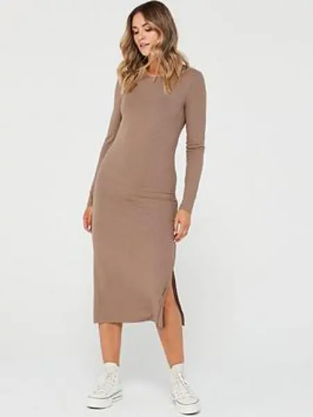 Image of Pieces Fossil Kylie Midi Dress