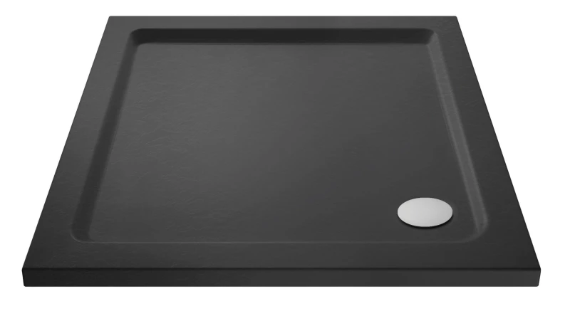 Image of Balterley Premium Square Shower Tray - 700mm - Slate Grey Grey