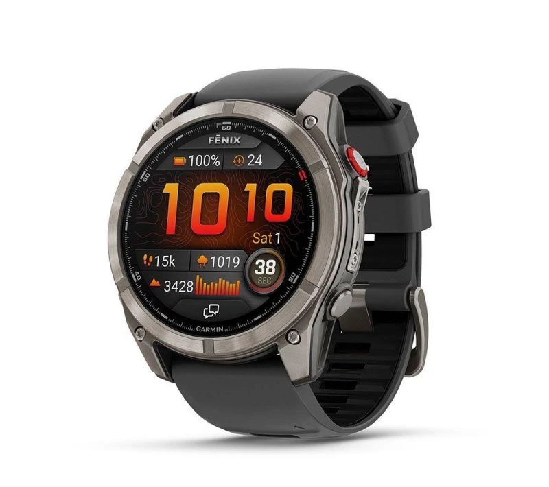 Image of Garmin fenix 8 Pro AMOLED Smartwatch - Graphite & Black, 51 mm, Black,Silver/Grey 753759351007