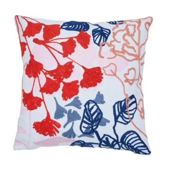 Image of Joules Crayon Floral Cushion - MULTICOLOURED