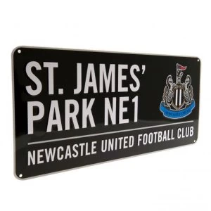 Image of Newcastle United FC Black Street Sign