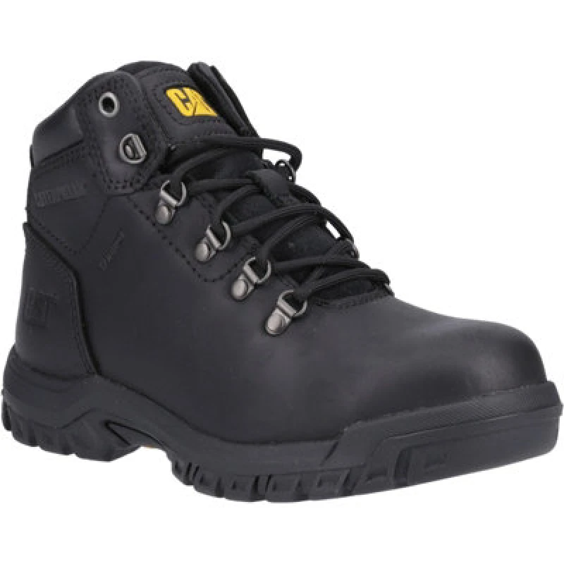 Image of CAT Workwear Womens Mae Leather Steel Toe Cap Safety Boots UK Size 3 (EU 36) Black CAT844-BLACK-3