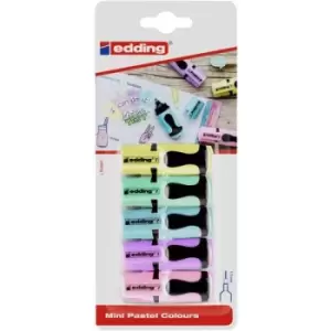 Image of Edding Highlighter edding 7 Mini 4-7-5-1099 Yellow, Orange, Rose, Light blue, Light green 1 mm, 3mm