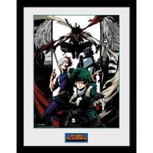 Image of My Hero Academia Heroes and Villains Framed Collector Print