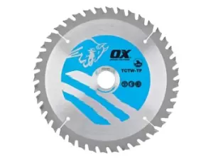 Image of OX Tools OX-TCTW-TF-1602040 Wood Cutting Thin Kerf Circular Saw Blade 160mm x 20 x 40T ATB