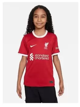 Image of Nike Liverpool FC Junior Home 23/24 Short Sleeved Shirt - Red, Size M (10-11 Years)