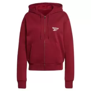 Image of Reebok Identity Zip-Up Hoodie Womens - Classic Burgundy