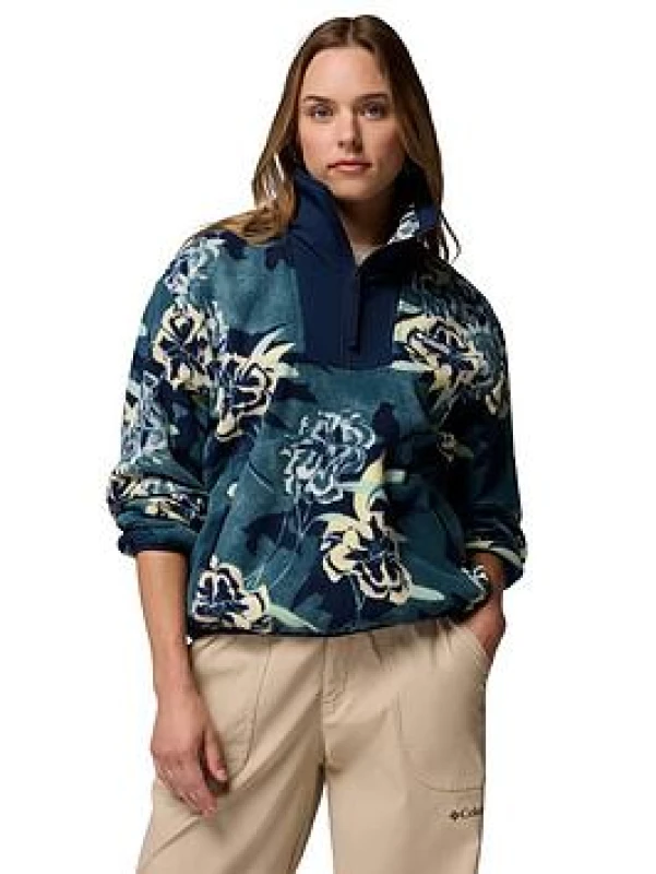 Image of Columbia Sequoia Grove Half Zip Fleece Blue Print Women XS;S