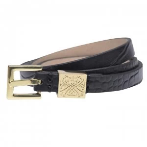 Image of Biba Leather Skinny Belt - Black