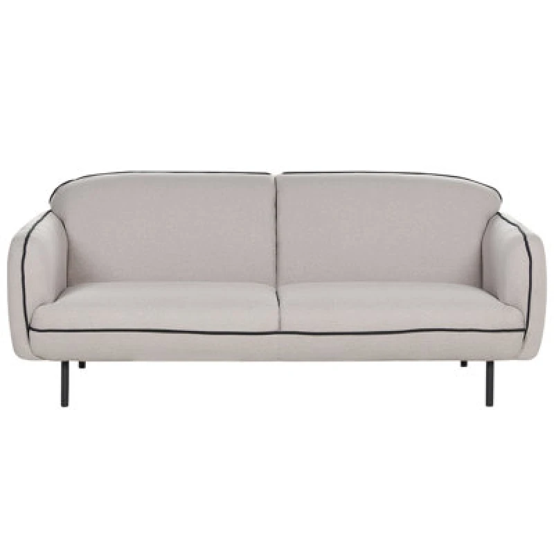 Image of Beliani Sofa 3 Seater Tonsberg Fabric Light Grey