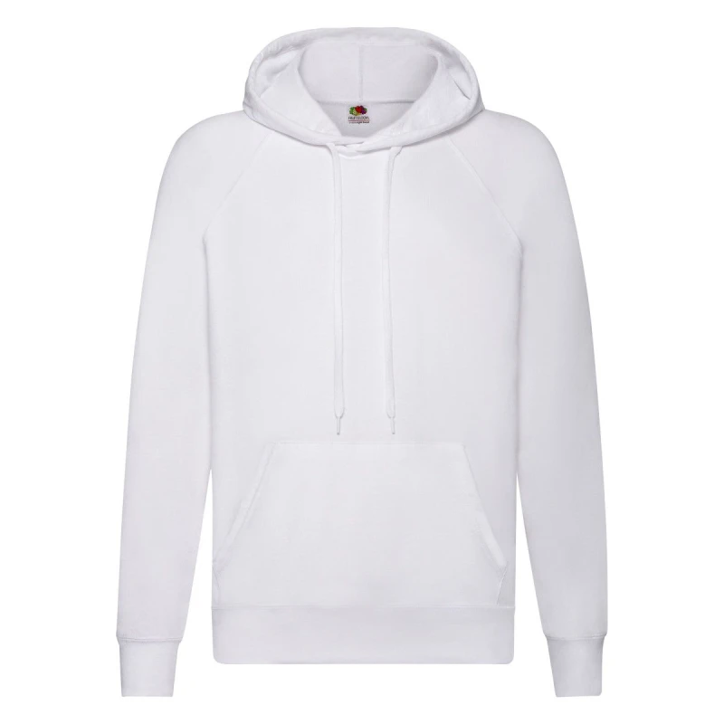 Image of Fruit Of The Loom Fruit of the Loom Men Lightweight Hooded Sweatshirt in White Size: Small White S Male 5063470700127