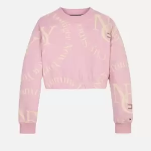 Image of Tommy Hilfiger Girls Timeless Tommy Sweatshirt - Pink Shade - 12 Years