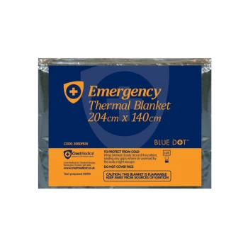 Image of 30BDFB18 Emergency Foil Blanket 204 x 140cm - Blue Dot