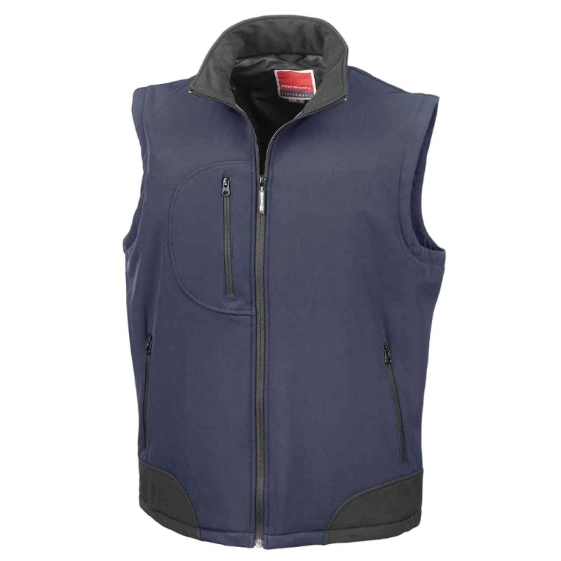 Image of Result Result Men Soft Shell Bodywarmer in Navy Size: Small Navy S Male 5063470807031