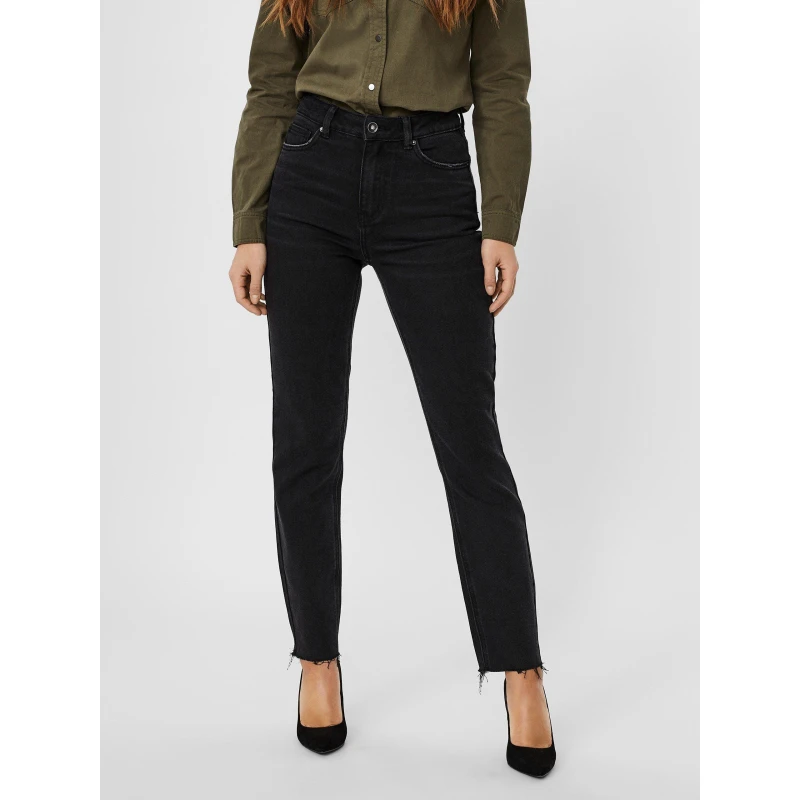 Image of Vero Moda Brenda High Rise Straight Fit Jeans - Black 25 S