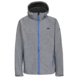 Image of Trespass Mens Rafi Waterproof Softshell Jacket (XS) (Dark Grey Marl/Blue Zip)