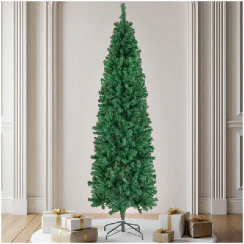 Image of Tectake Christmas Tree Comet - Artificial Christmas Tree In Green With Lifelike Look - 210 Cm - Green