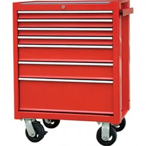 Image of Faithfull 7 Drawer Roller Cabinet Red