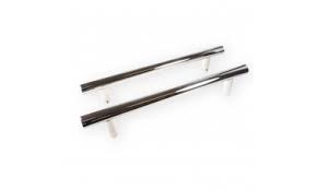 Image of LocksOnline Guardsman Polished Stainless Steel Back to Back Door Handle - 25mm Bar